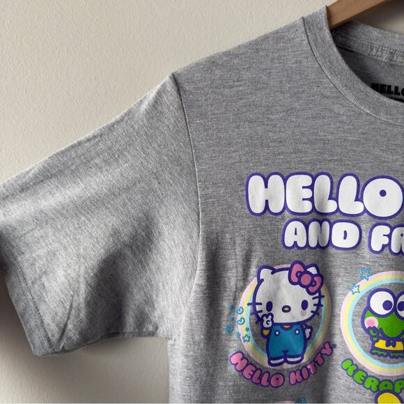 Hello Kitty and Friends Grey Graphic T-Shirt Cotton Blend Short Sleeve Casual S - Picture 4 of 11